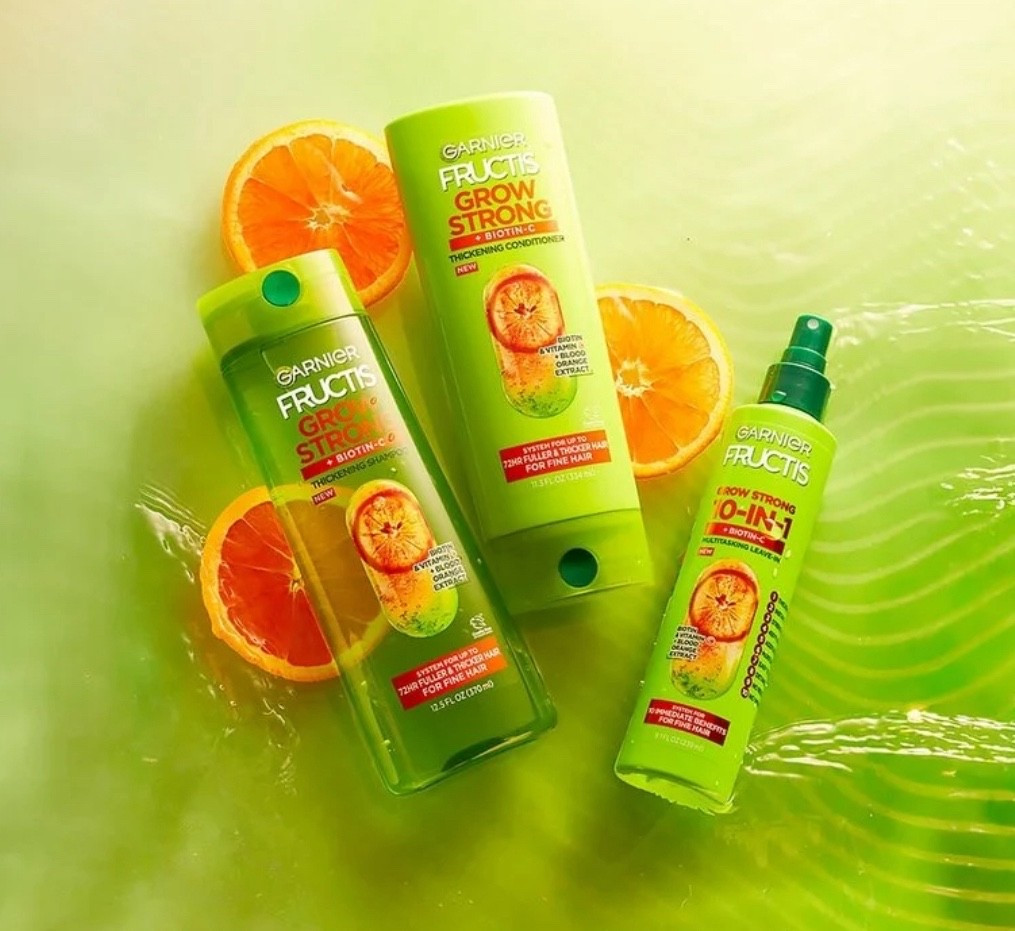 Garnier Fructis *Grow Long* thickening shampoo with caffeine + vitamin c. ✨ 🧖🏻‍♀️ 🧴 🍊 ☕️ 

#LTKBeauty #LTKgrwm #LTKActive