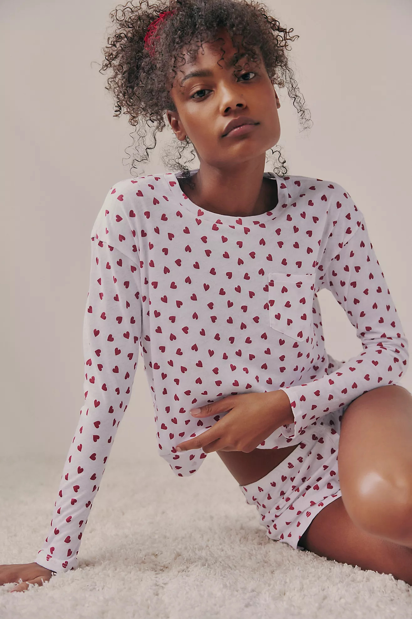 Only Hearts x Intimately Heritage Heart Long-Sleeve Tee | Free People (Global - UK&FR Excluded)