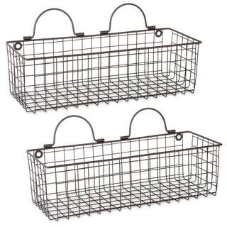 DII® Medium Wire Wall Baskets, 2ct. in Bronze | 17.73" x 6.7" x 5.1" | Michaels® | Michaels Stores
