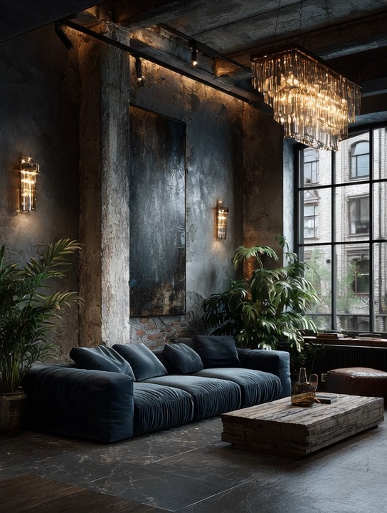 Create this look by anchoring your space with a show-stopping chandelier — the kind that doesn’t just light a room, it defines it. This piece works anywhere: above a deep, moody living room like this or stretched over a long rectangular dining table. It’s sculptural, it’s powerful, and it turns any room into a masterpiece. Shop the chandelier and elevate your entire home in one move. 

 #LTKHome