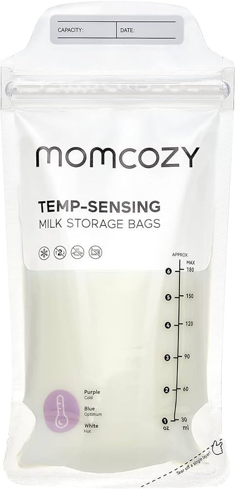 Momcozy Breastmilk Storing Bags, Temp-Sensing Discoloration Milk Storing Bags for Breastfeeding, ... | Amazon (US)
