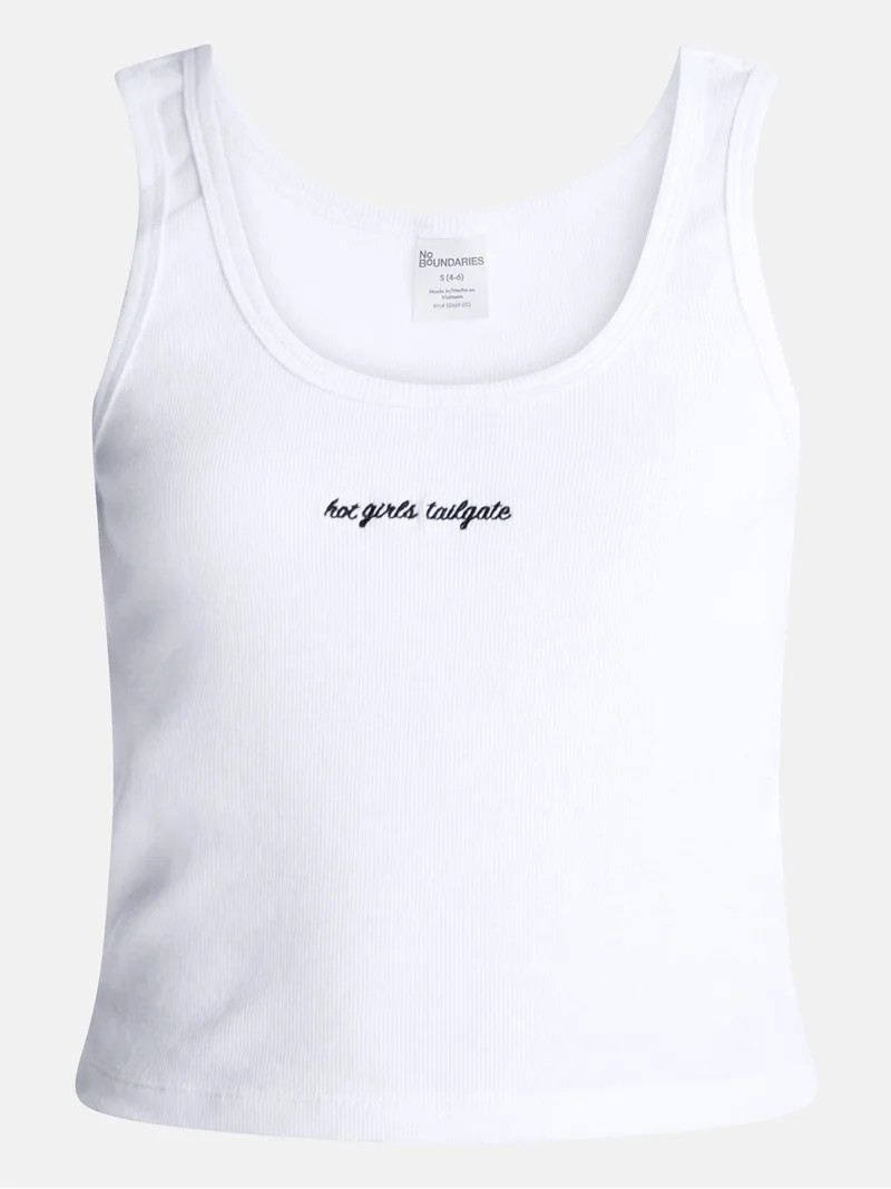 No Boundaries Ribbed Graphic Tank Top, Women's XXS-XXL | Walmart (US)