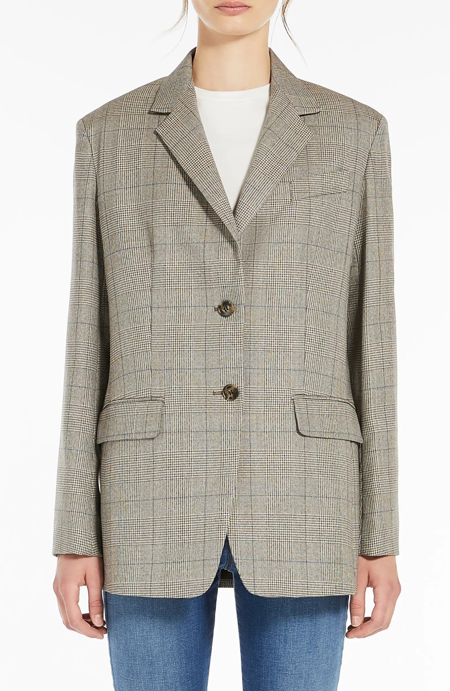 Weekend Max Mara Burgos Plaid Wool Blazer | Nordstrom | Nordstrom