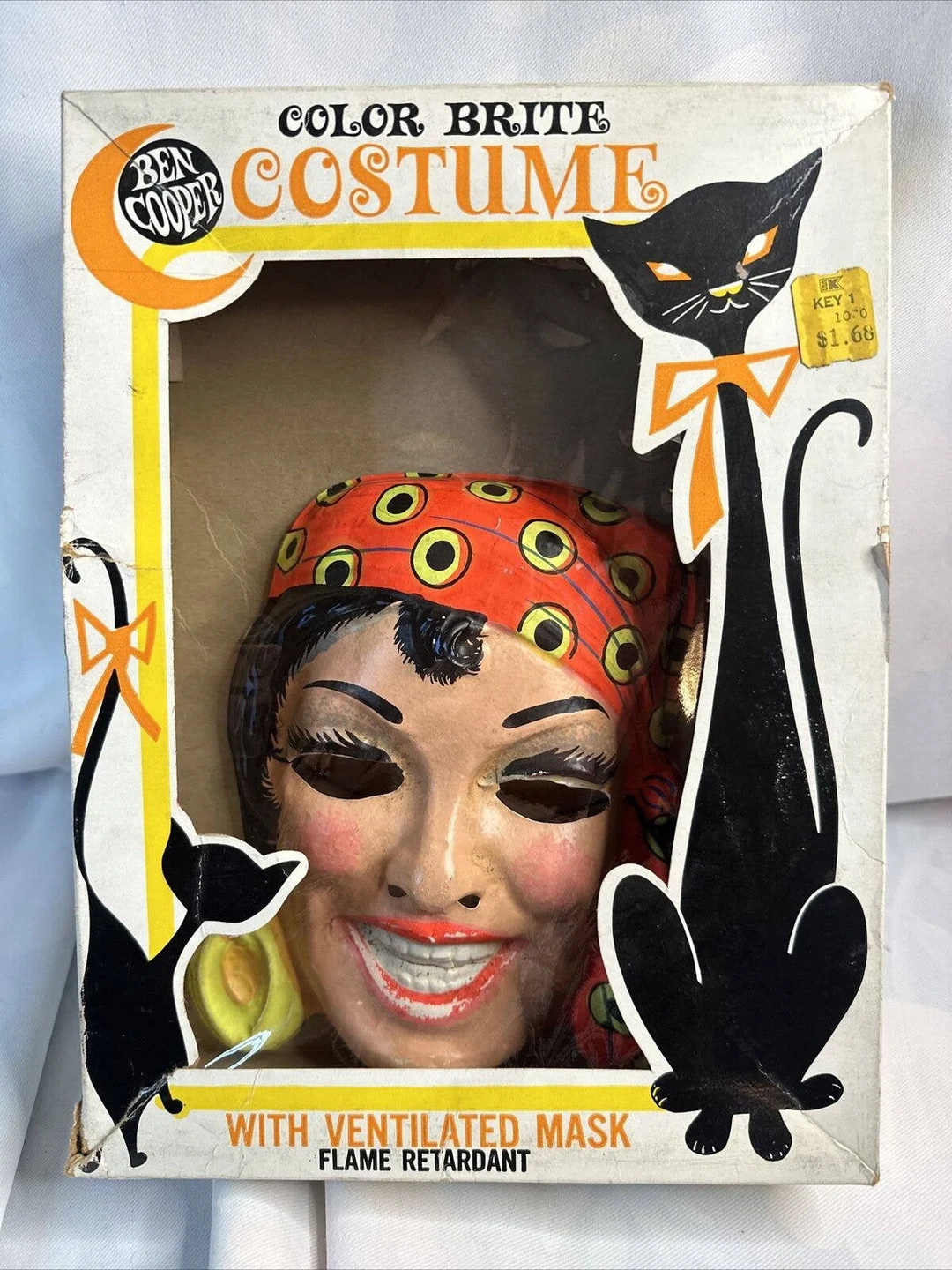 Vintage Ben Cooper Halloween Mask Gypsy with Box Trick or Treat Color Brite | Etsy (US)