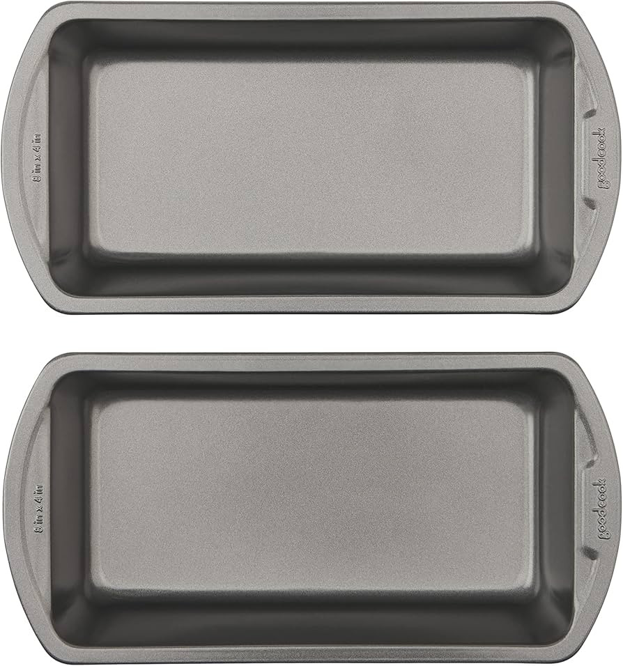 GoodCook Set of 2 Medium Non-Stick 8” x 4” Bread Loaf Pans – Loaf Bread Pan for Baking, Ste... | Amazon (US)