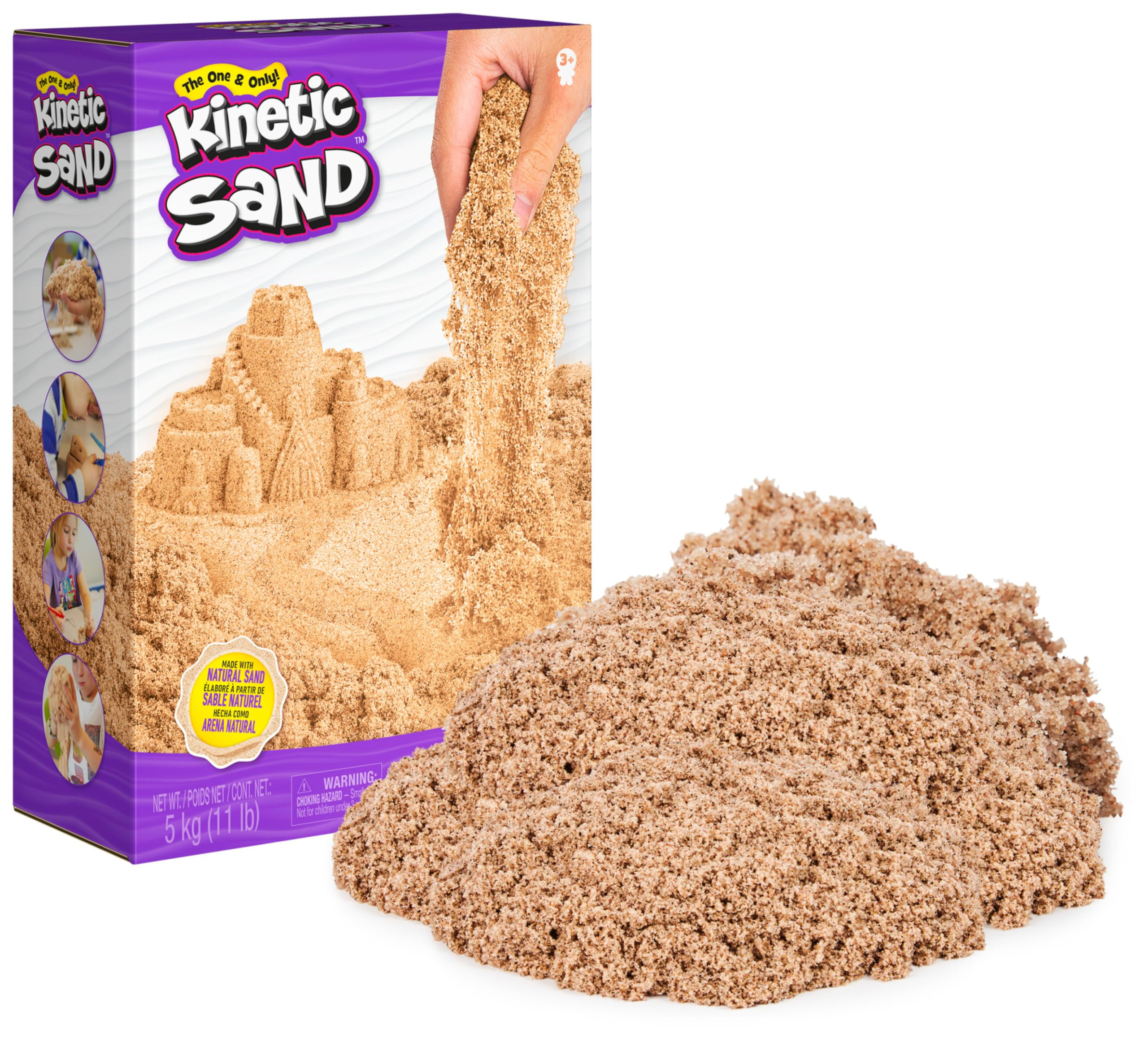 Kinetic Sand, 11lb (5kg) Natural Brown Play Sand, Mega Box for Arts and Crafts, Sandbox (Packagin... | Amazon (US)