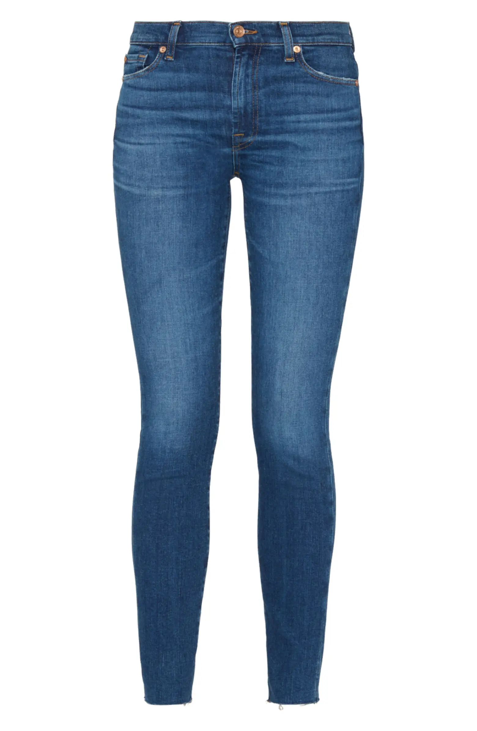 7 For All Mankind The Ankle High Waist Stretch Skinny Jeans | Nordstrom | Nordstrom