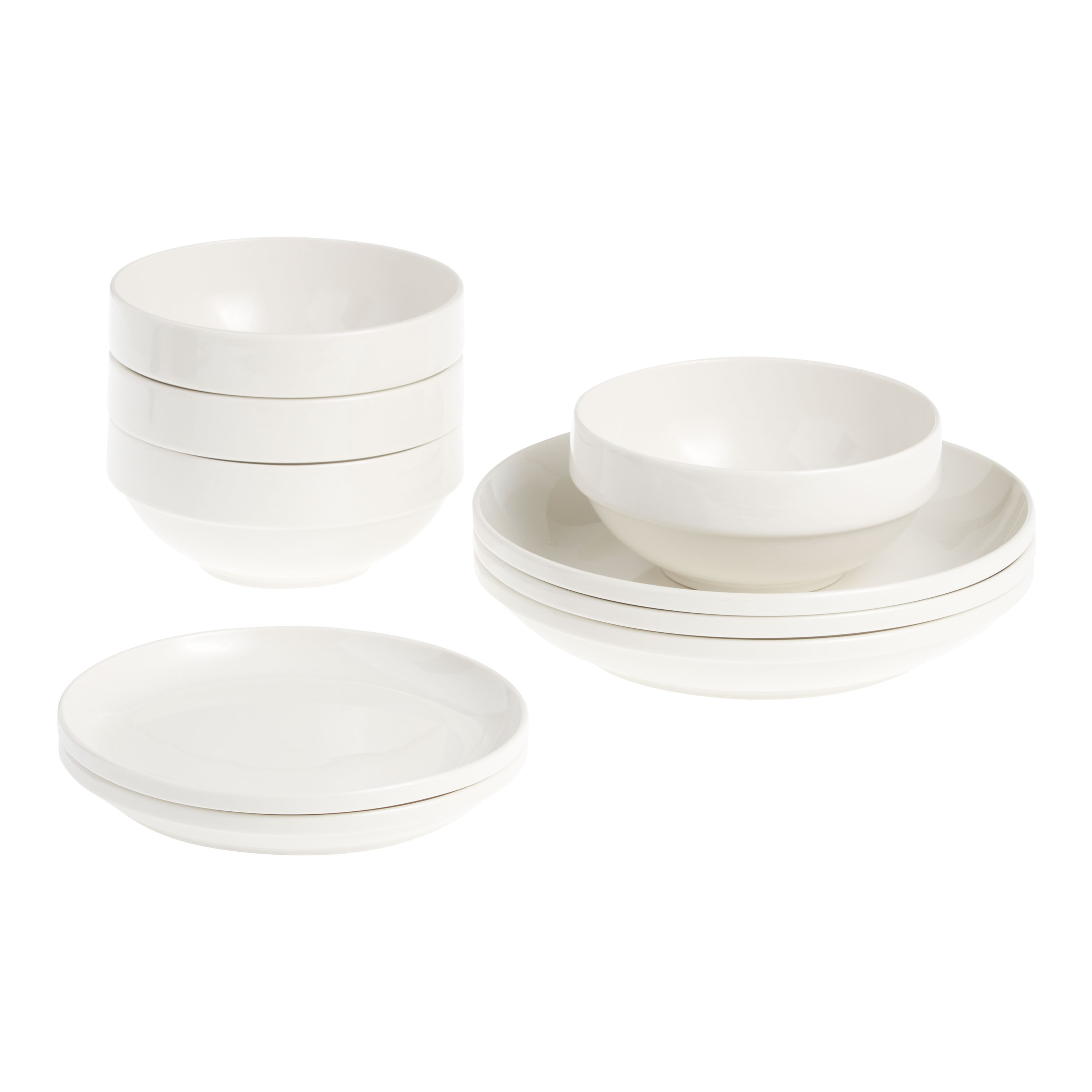 Stacked Ceramic 12 Piece Dinnerware Set | World Market