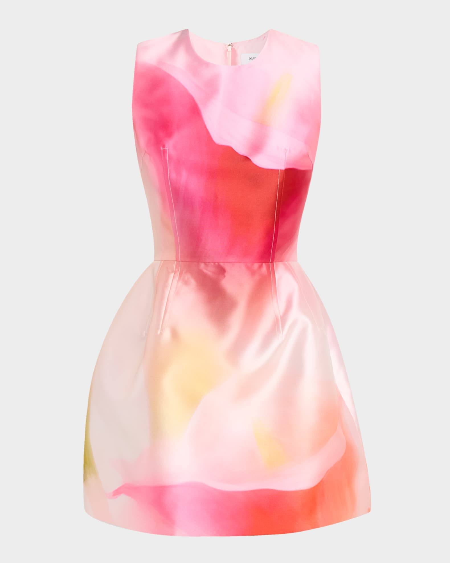 Corset Waist Satin Mini Fit-&-Flare Dress | Neiman Marcus