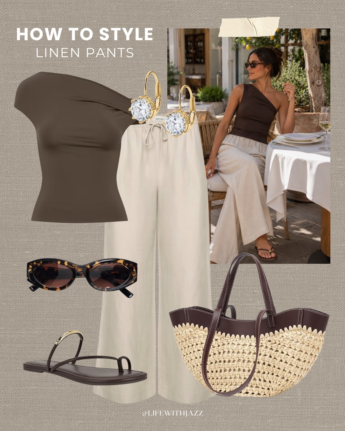 how to style linen pants for summer 

aritzia lodge linen pants / cute summer tops / boxy cut tanks / strappy sandals / chic sunglasses / heaven mayhem necklace / straw tote bags / beaded purses / lunch outfit / dinner outfit / minimal and chic style

#LTKootd #LTKSaleAlert