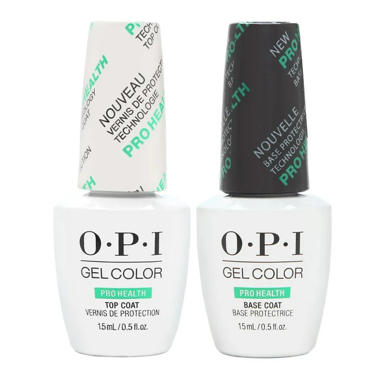 ($36 Value) OPI Gelcolor Gel Nail Polish, ProHealth Base Coat & Top Coat Duo Pack, 0.5 Fl Oz Each | Walmart (US)