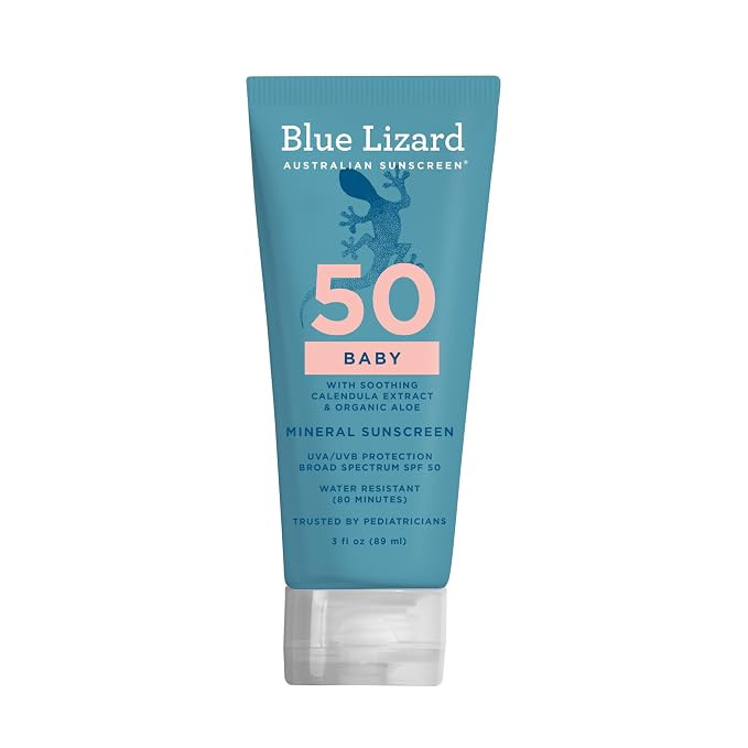 BLUE LIZARD Baby Mineral Sunscreen with Zinc Oxide, SPF 50+, Water Resistant, UVA/UVB Protection ... | Amazon (US)