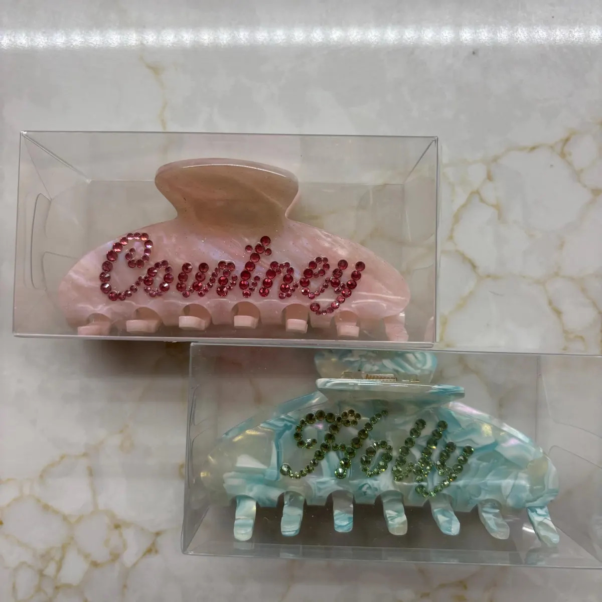 Custom Name Hair Claw Clips - Personalized Rhinestone Pearl Hair Clips | Bridesmaid Proposal Gift... | Etsy (US)