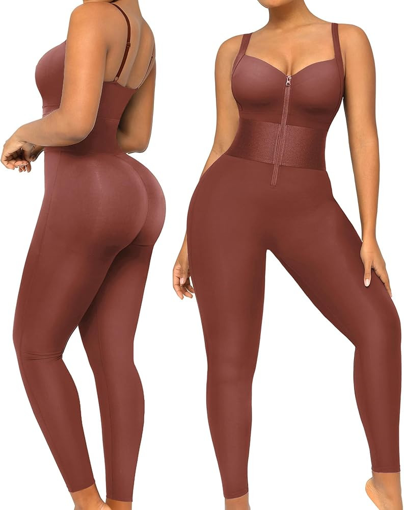 SHAPELLX Jumpsuits for Women Tummy Control One Piece Outfit Yoga Athletic Rompers Sleeveless Body... | Amazon (US)