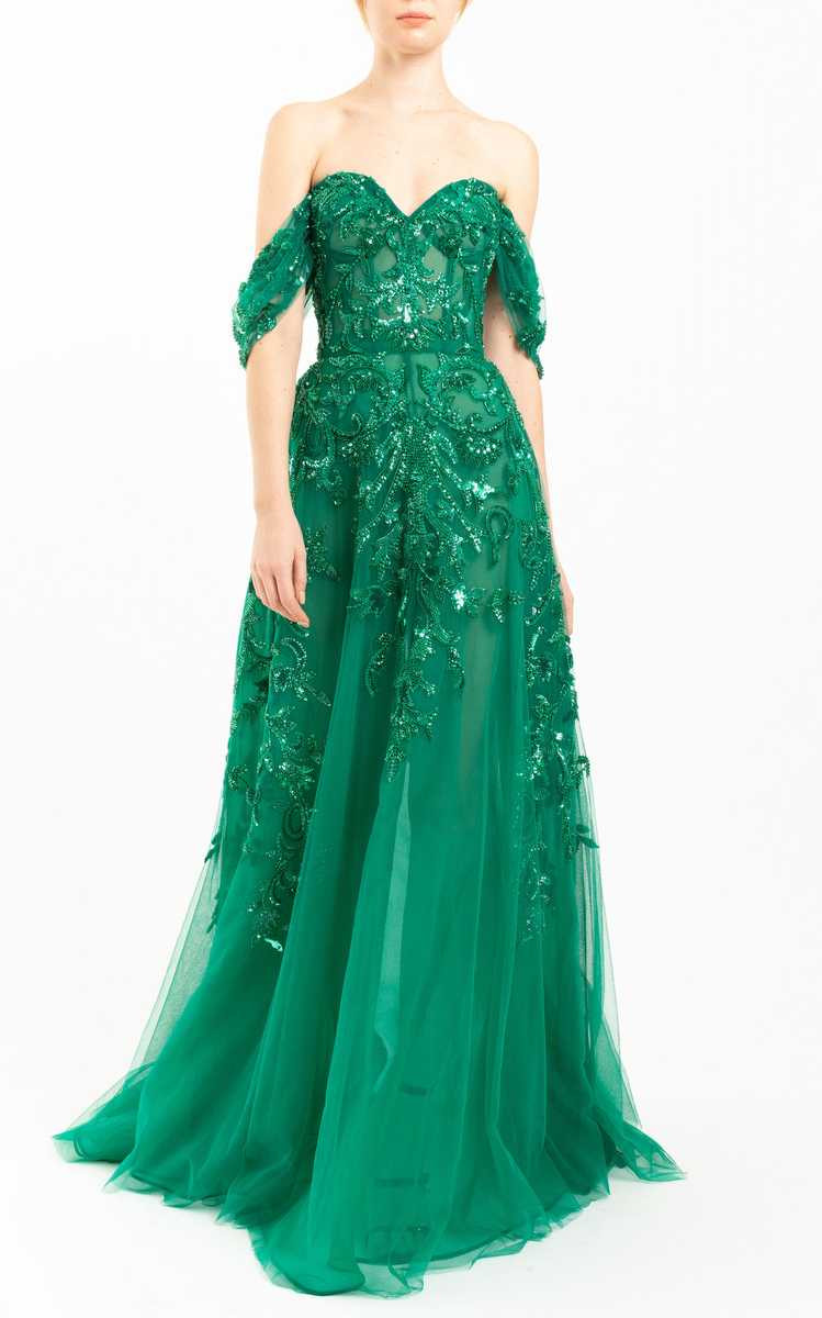 Shelby Off-The-Shoulder Beaded Gown | Moda Operandi (Global)