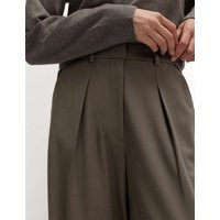M&S Woven Barrel Leg Trousers with Stretch Mole | Marks & Spencer (UK)