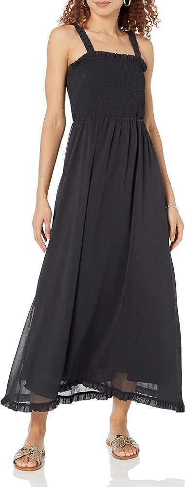 The Drop Women's Jaya Smocked-Bodice Chiffon Maxi Dress Dress | Amazon (US)