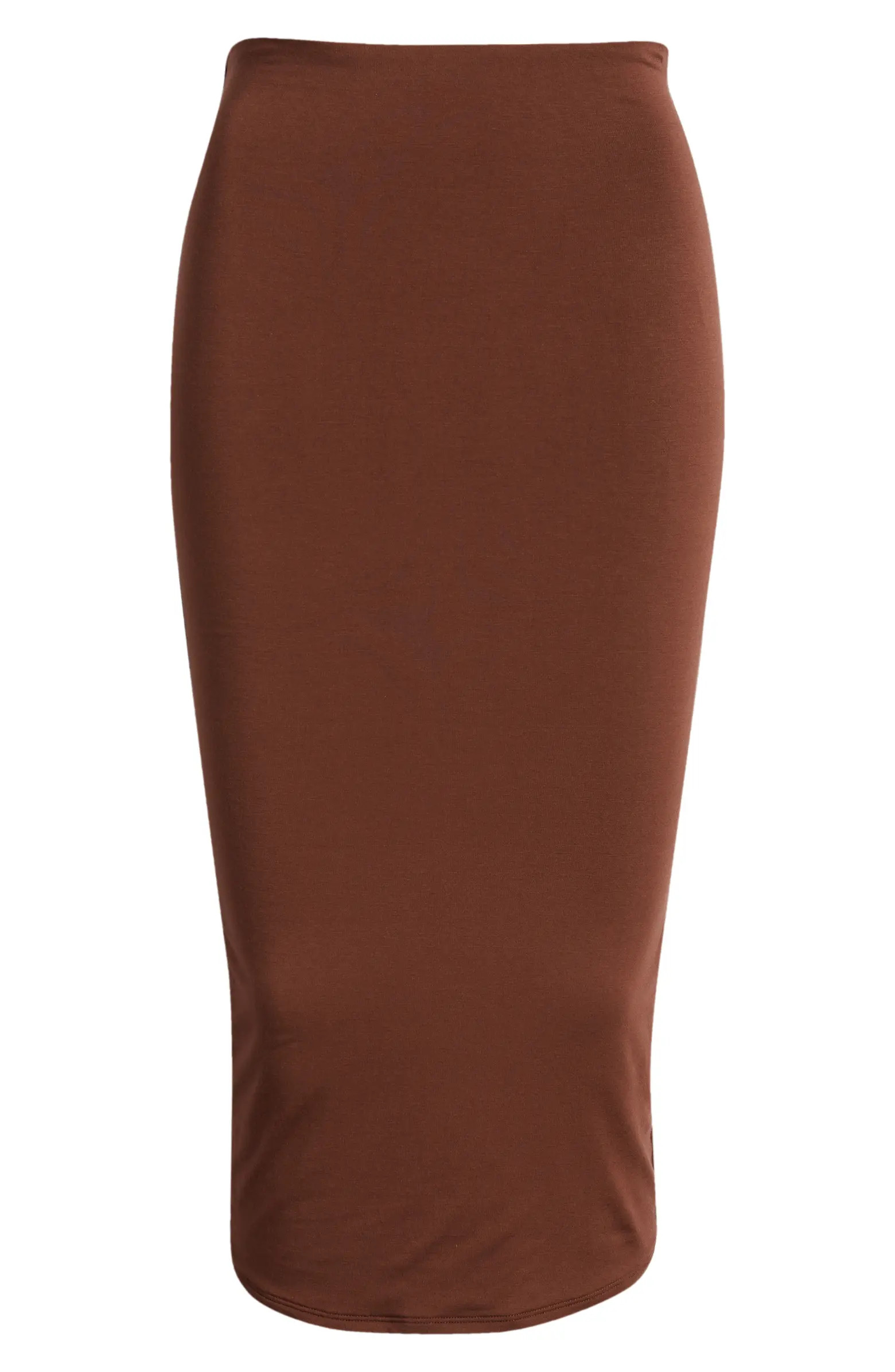 Naked Wardrobe Smooth Rich Midi Skirt | Nordstrom | Nordstrom