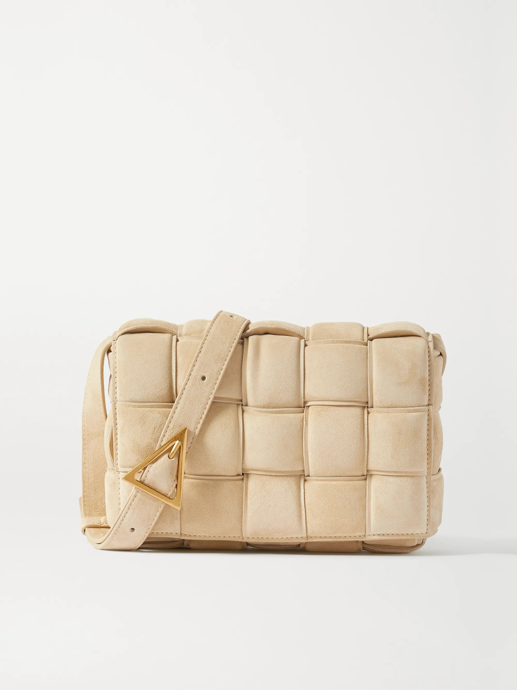 Cassette padded intrecciato suede shoulder bag | NET-A-PORTER (US)