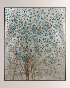 "Silvered Dogwood" Wall Art by Teng Fei | Horchow