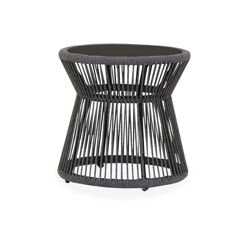 Amira Outdoor Side Table, Dark Gray | One Kings Lane