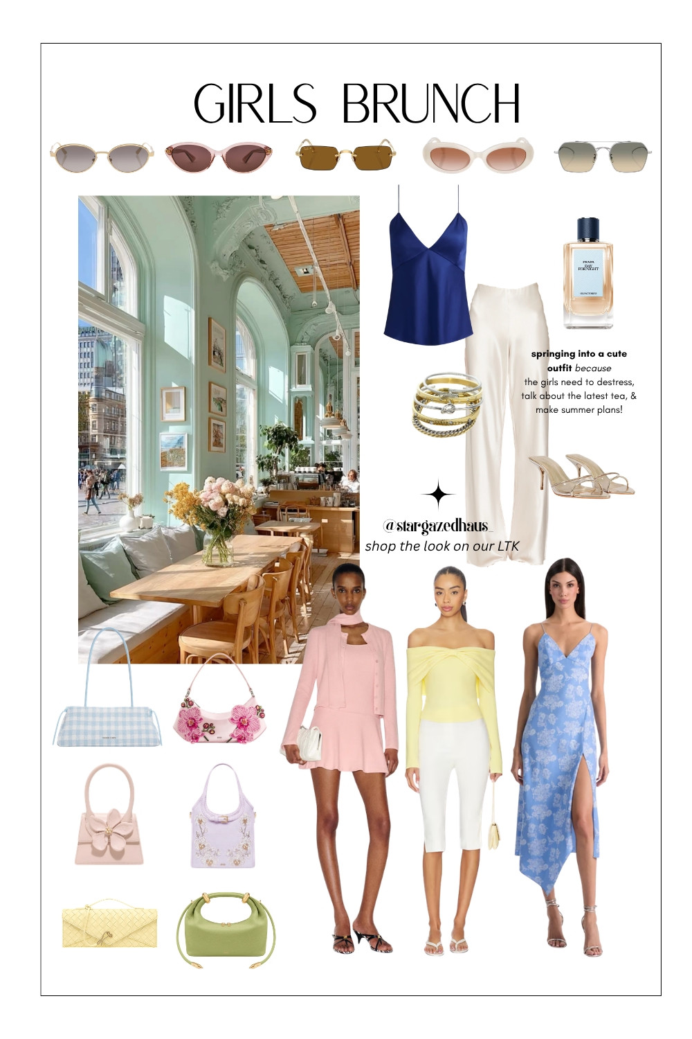 A soft, feminine **girls brunch outfit**—light layers, pretty textures, and effortless silhouettes. Think **flowy skirts, satin tops, delicate jewelry, and spring-ready heels**.

Perfect for **brunch dates, birthdays, or weekend plans with your friends**. I linked the best **spring outfits, brunch dresses, and feminine accessories** on my LTK 🌸

#brunchoutfit #springoutfits #femininefashion #softstyle #weekendoutfit #girlystyle #ltkfashion
