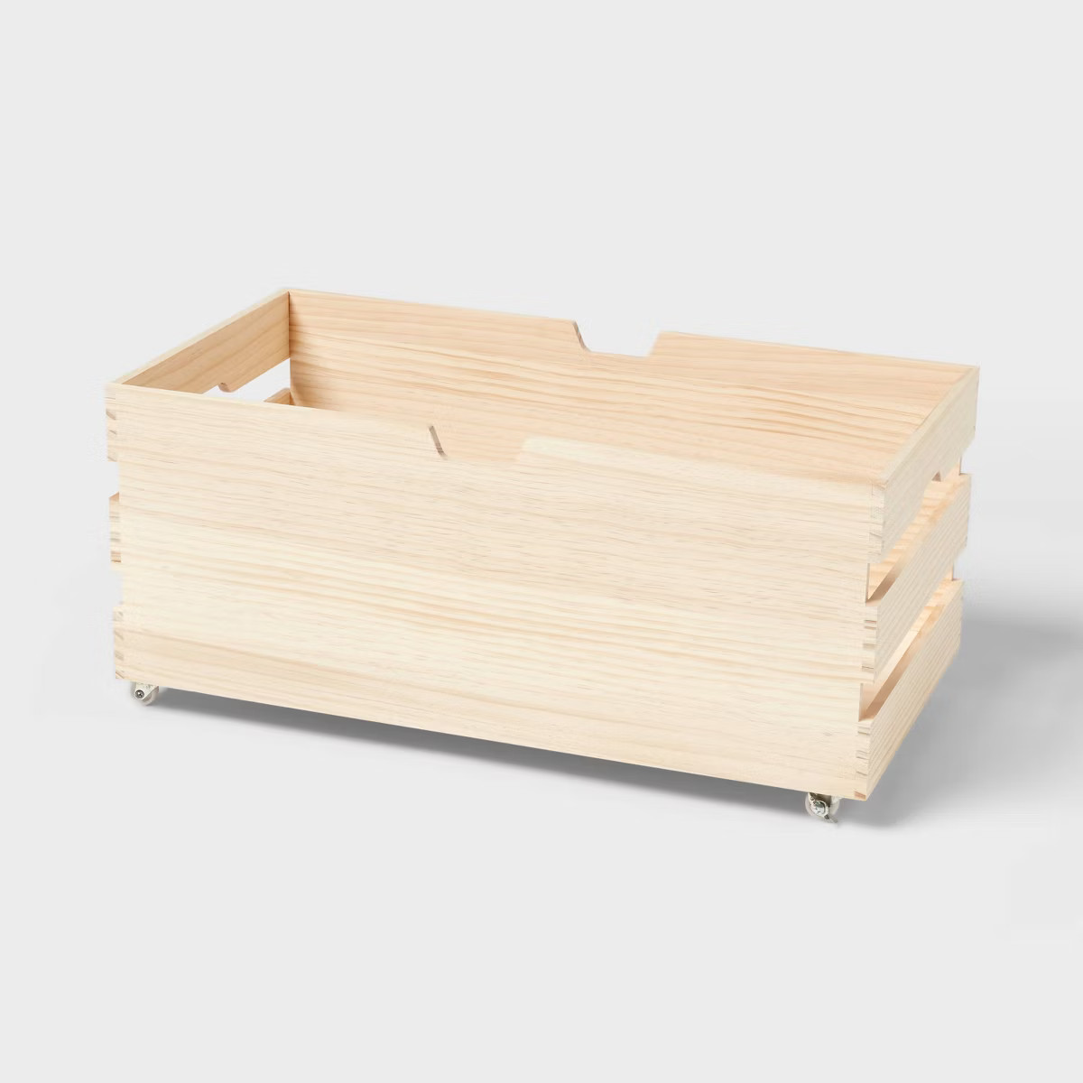 Large Wood Bin with Wheels - Brightroom™ | Target