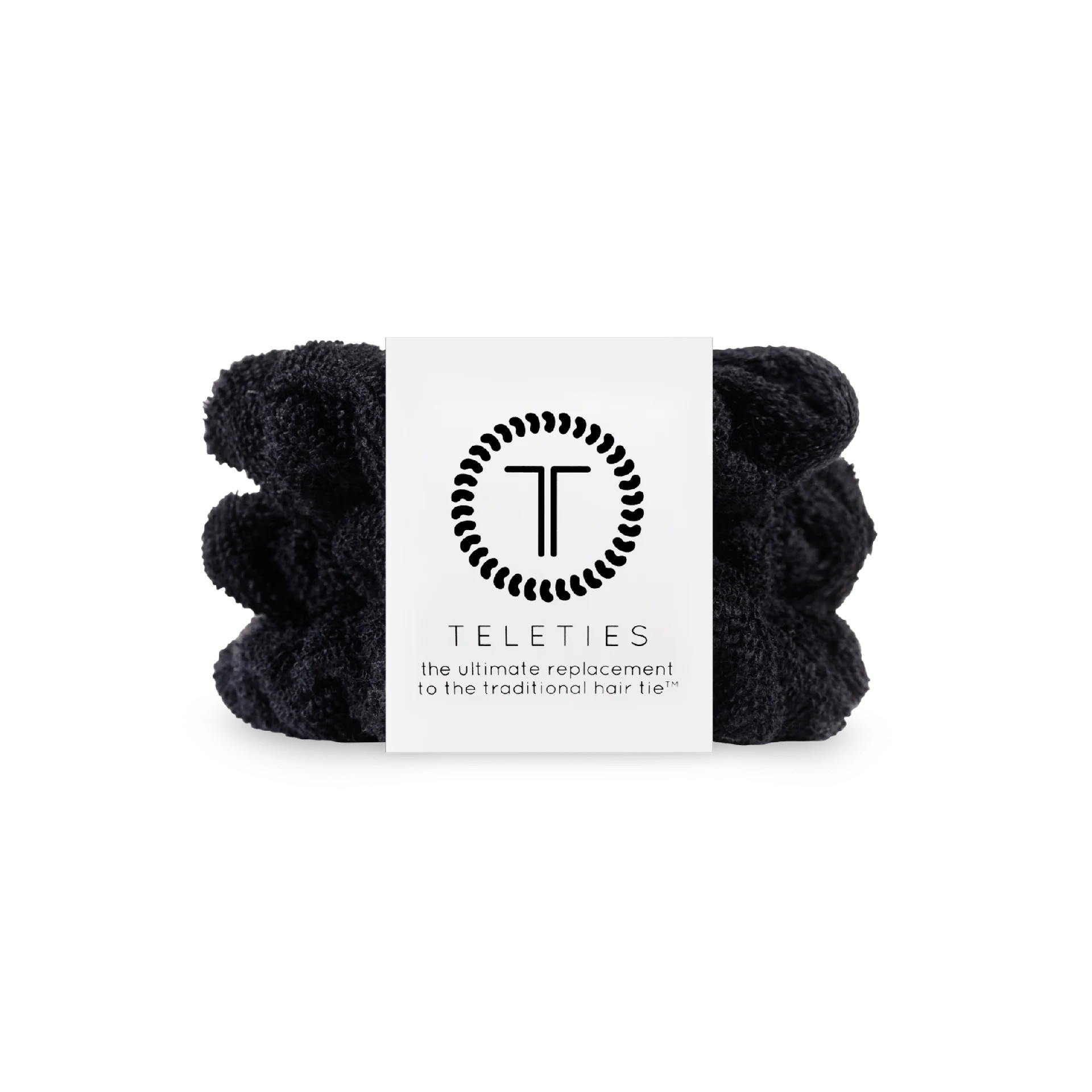 Jet Black Terry Cloth Scrunchie Large | TELETIES