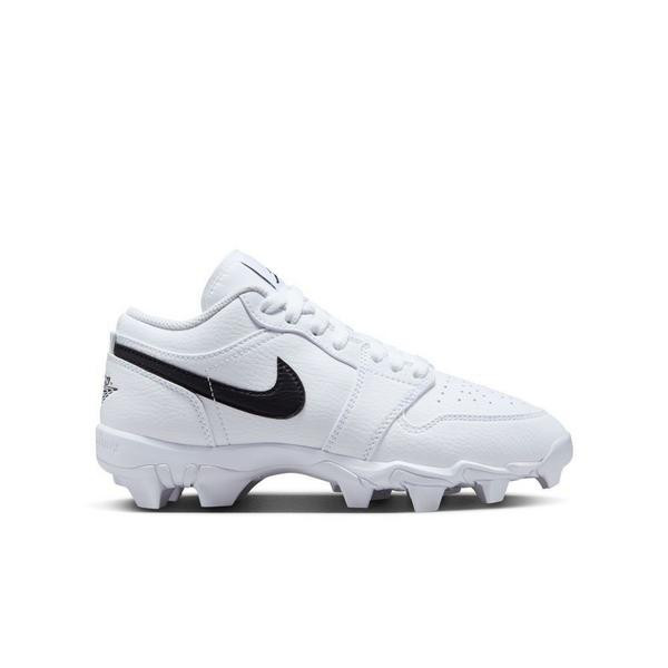 Boys' Jordan 1 Low Molded Football Cleats Little 10Y White/Black | Scheels Sports