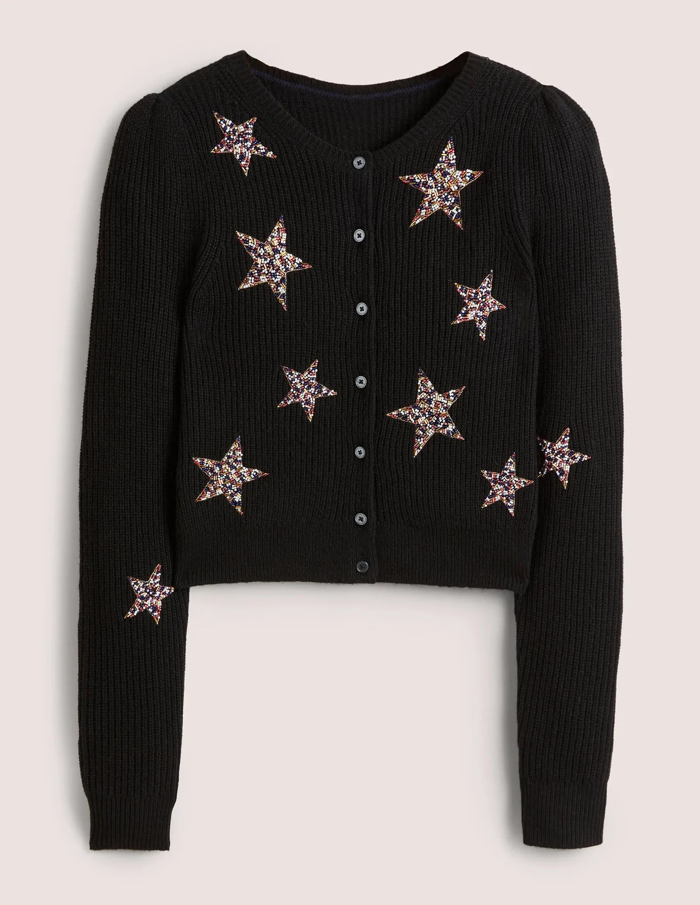 Embellished Ribbed Cardigan | Boden (US)