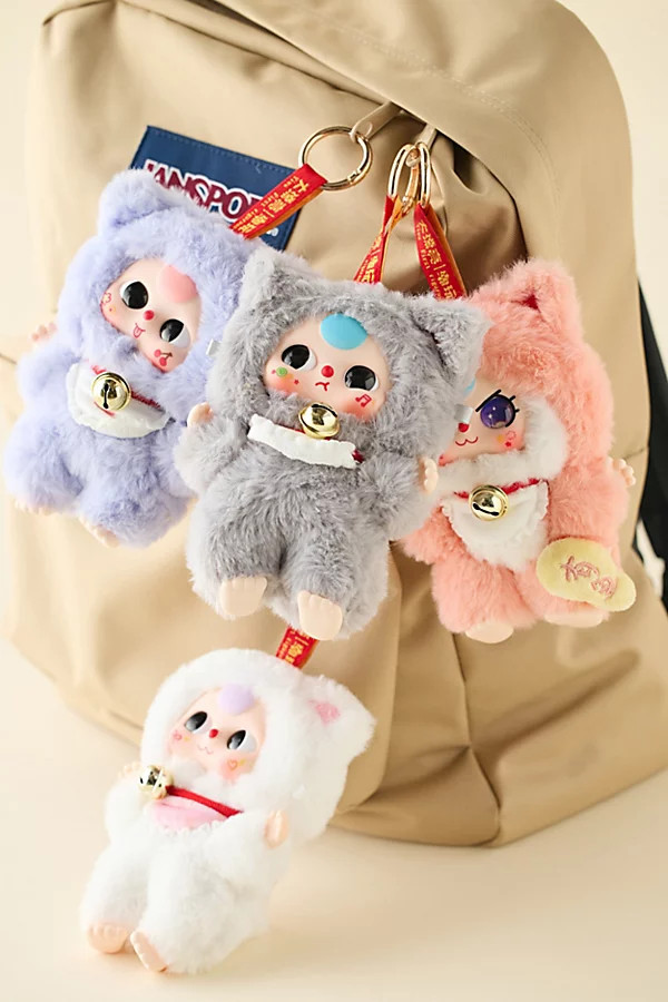 Baby Three Billionaire Cat Series Blind Box Plushie Keychain at Urban Outfitters | Urban Outfitters (US and RoW)
