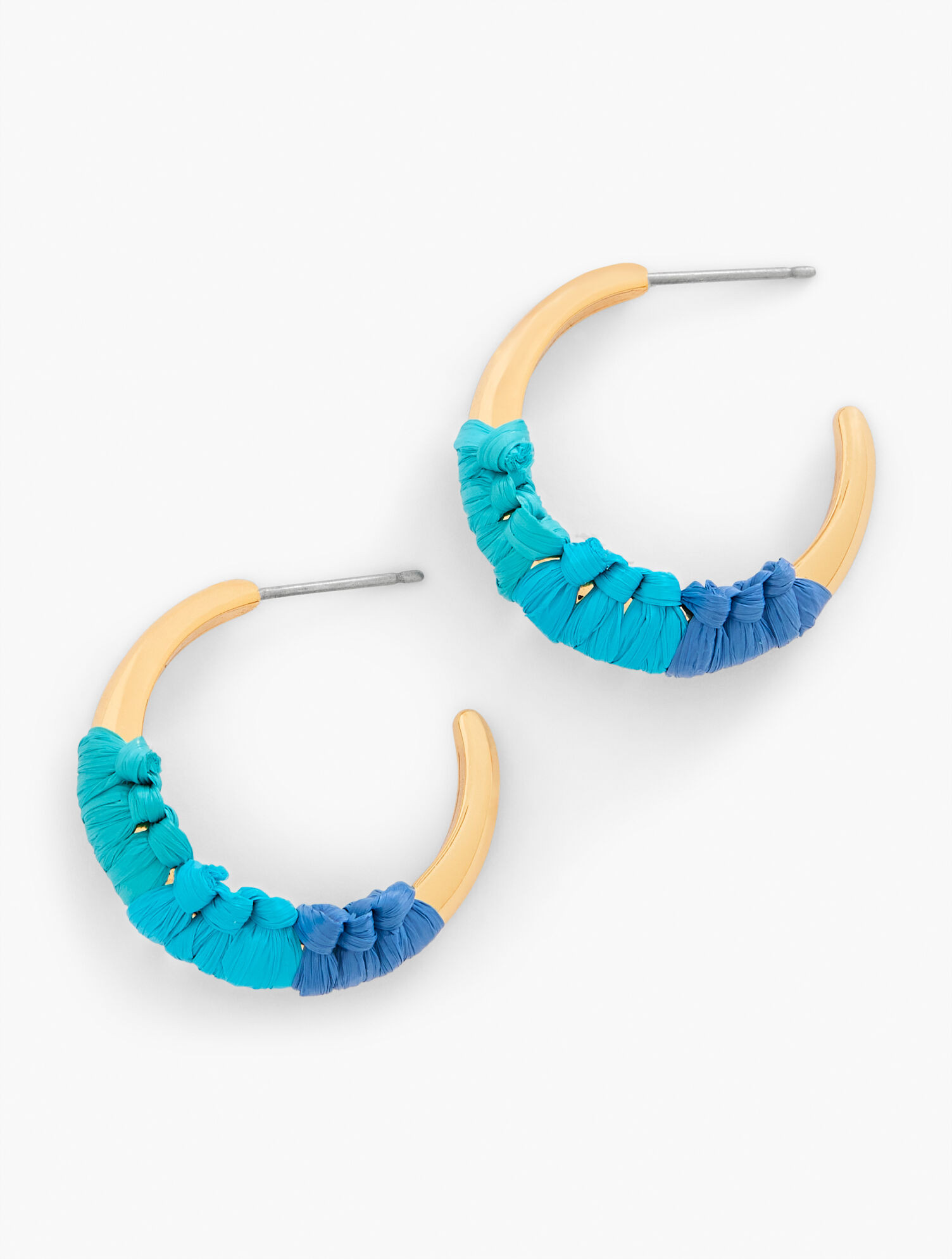 Raffia Macramé Hoop Earrings | Talbots