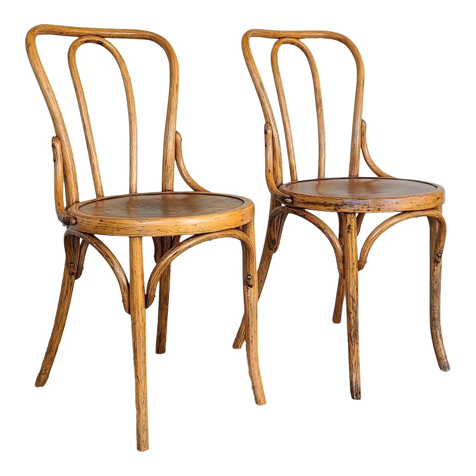 1920s Bentwood Thonet Style Bistro Chairs Made in Poland - a Pair | Chairish