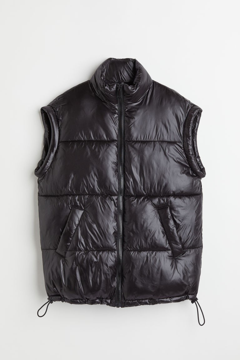 H & M - Nylon Puffer Vest - Black | H&M (US + CA)
