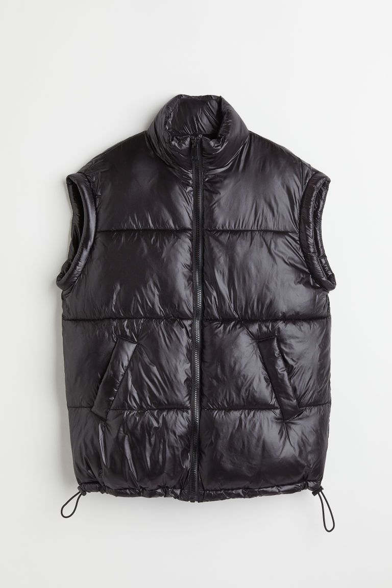 H & M - Nylon Puffer Vest - Black | H&M (US)