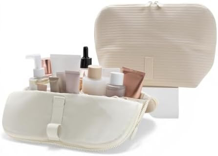 THE VERTI-Vertical Waterproof Makeup & Toiletry Bag | 23-Pocket Organizer with Upright, Fold-Down... | Amazon (US)