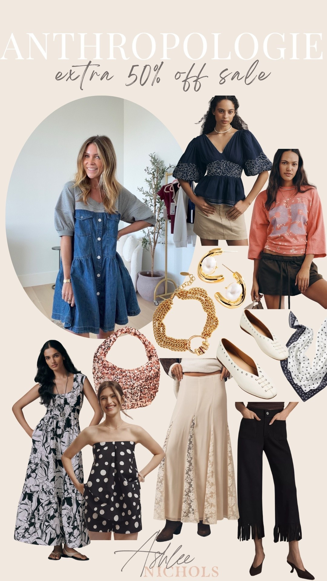 Extra 50% off Anthropologie sale!!

Spring dress, denim dress, polka dot set, graphic tee, lace skirt

#LTKSeasonal #LTKSaleAlert