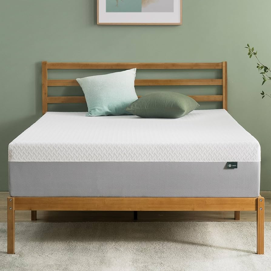 ZINUS 12 Inch Green Tea Essential Memory Foam Mattress [New Version], Queen, Fiberglass Free, Med... | Amazon (US)