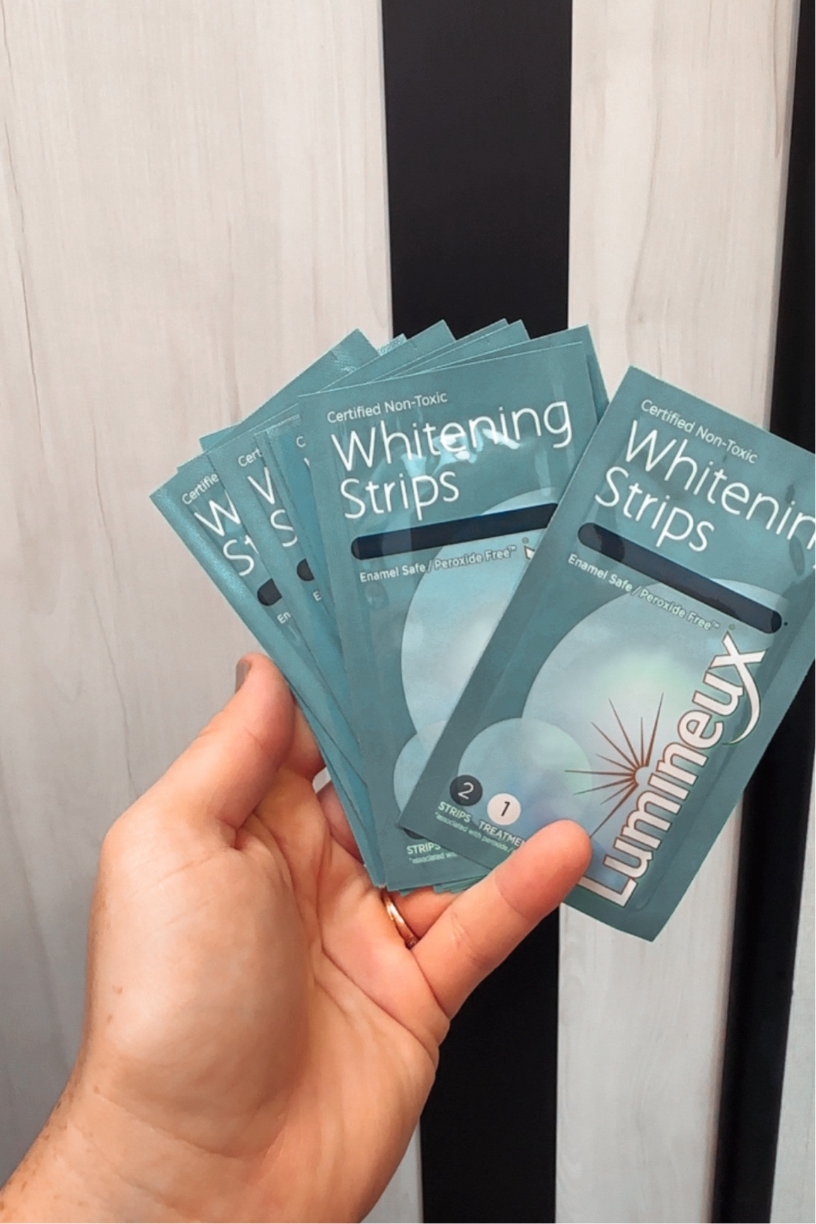 I don't use whitening strips often, (mainly because I'm sometimes lazy when it comes to self care), but when I do.. it's these!! Non toxic, no sensitivity and actually WORK!! 

#LTKFindsUnder50 #LTKBeauty