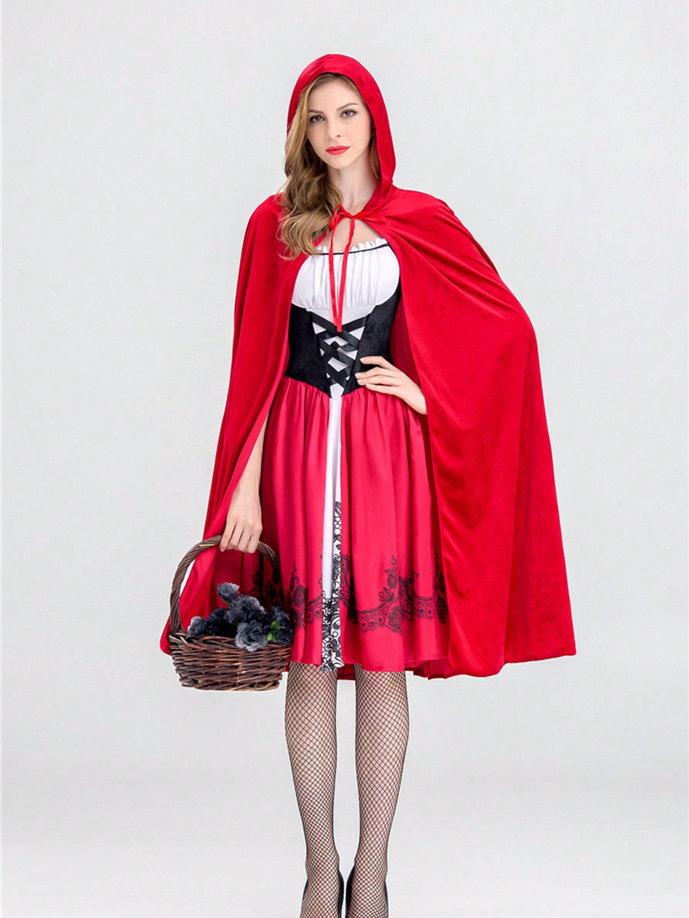 1pc Red Hood Cape Castle Queen Shawl Vampire Game Party Cosplay Costume Props Halloween Witch | S... | SHEIN