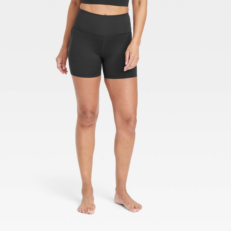 Women's Brushed Sculpt Curvy Bike Shorts 5" - All in Motion™ | Target