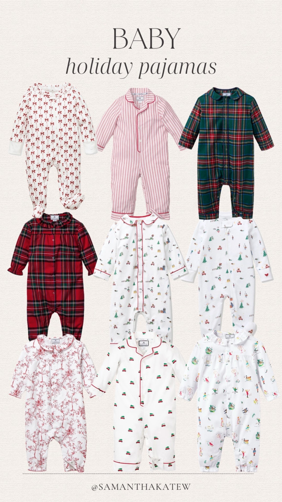 Baby pajamas, holiday pajamas, matching family pajamas, Christmas pjs, holiday outfits, Petite Plume 

#LTKHoliday #LTKFamily #LTKBaby