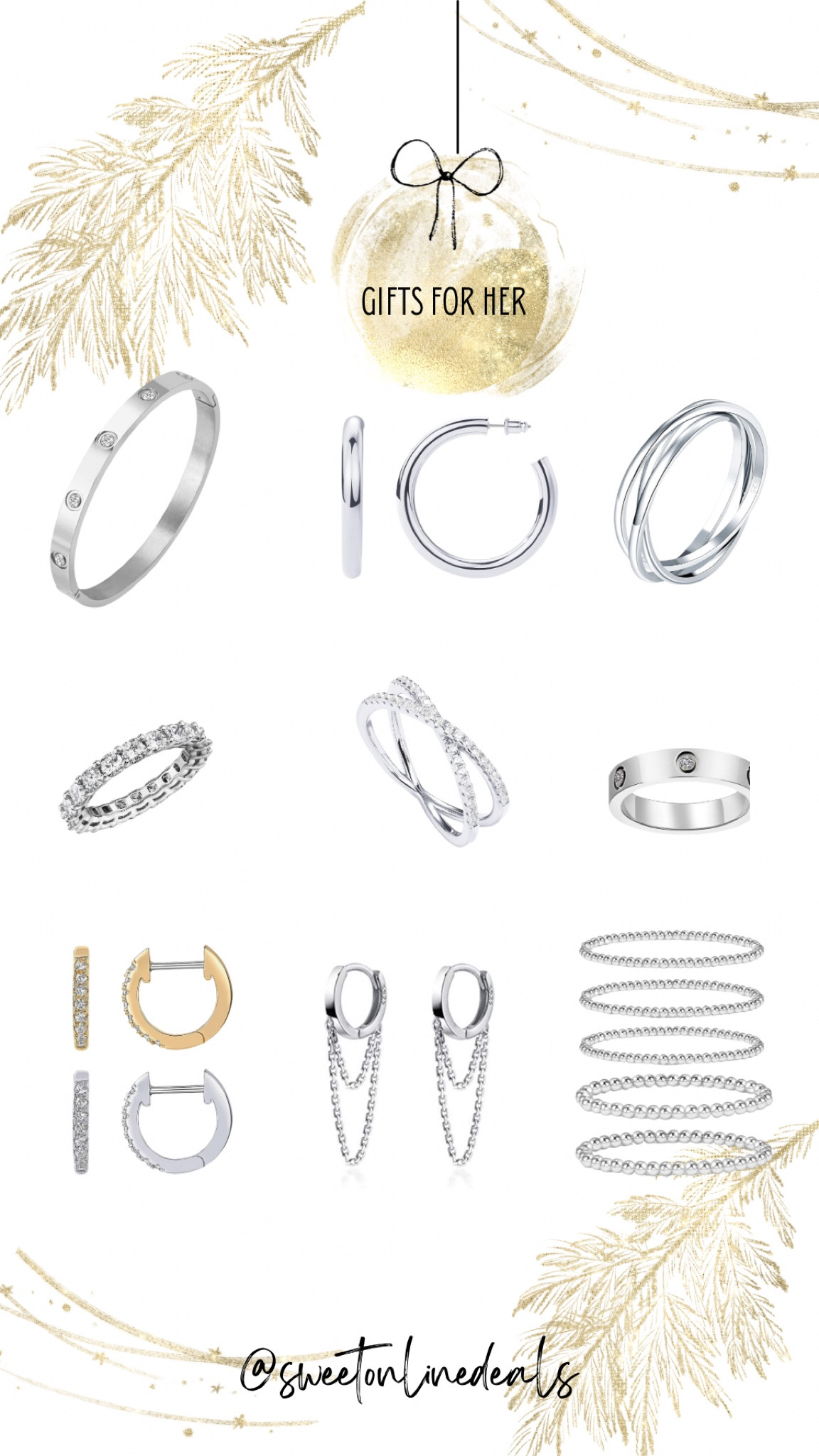 Shine bright with my favorite Amazon silver jewelry pieces! Unwrap the perfect gift or treat yourself. #SilverJewelry #LTKGiftGuide #GiftGuide #GiftsForHer #Bracelets #Rings #Earrings #SilverJewelry #StockingStuffers

#LTKfindsunder50 #LTKHoliday #LTKGiftGuide