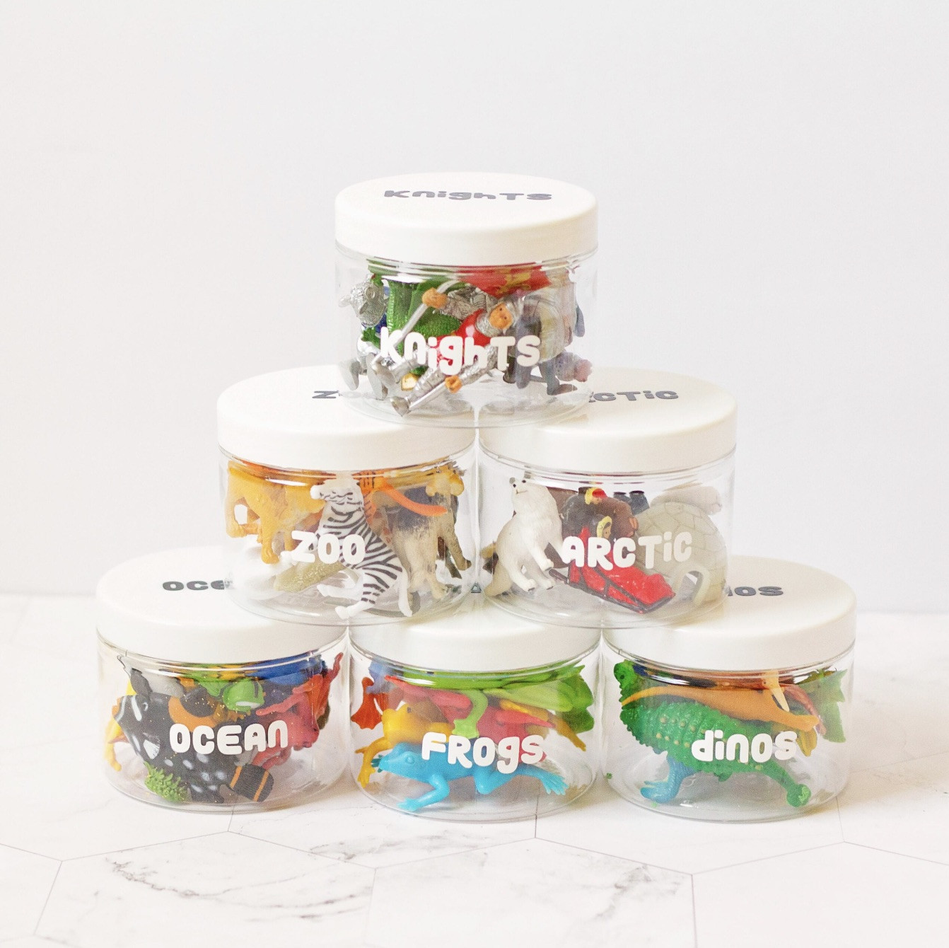This is a great way to store a little mini figurines that your kids love that it’s hard to keep track of. I love that the containers are clear so it’s easy for the kids to find what they need without getting everything out and making a big mess.
Playroom organization at its finest

#LTKHome #LTKFamily #LTKKids