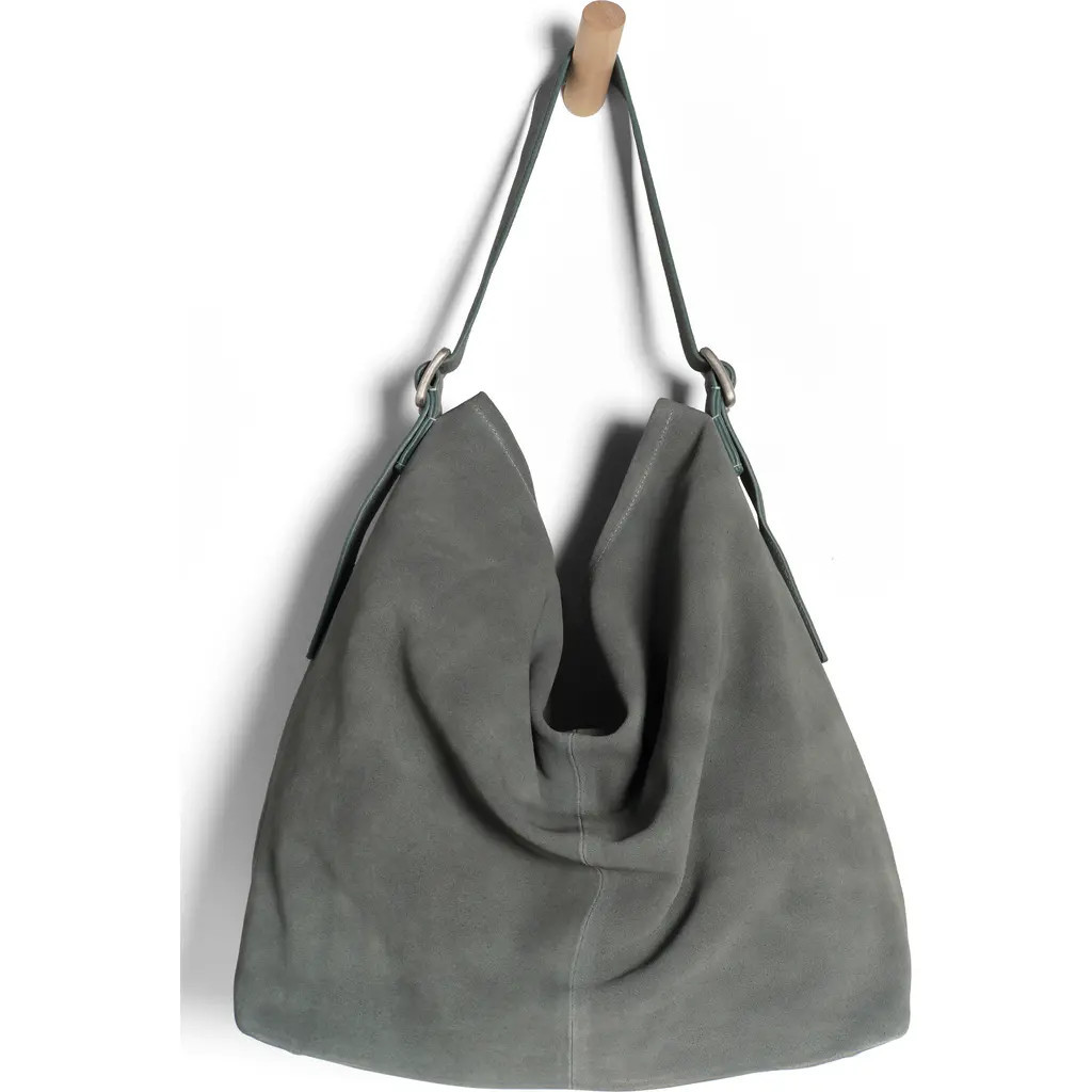 Free People WTF Honor Suede Hobo Bag in Secret Sage at Nordstrom | Nordstrom