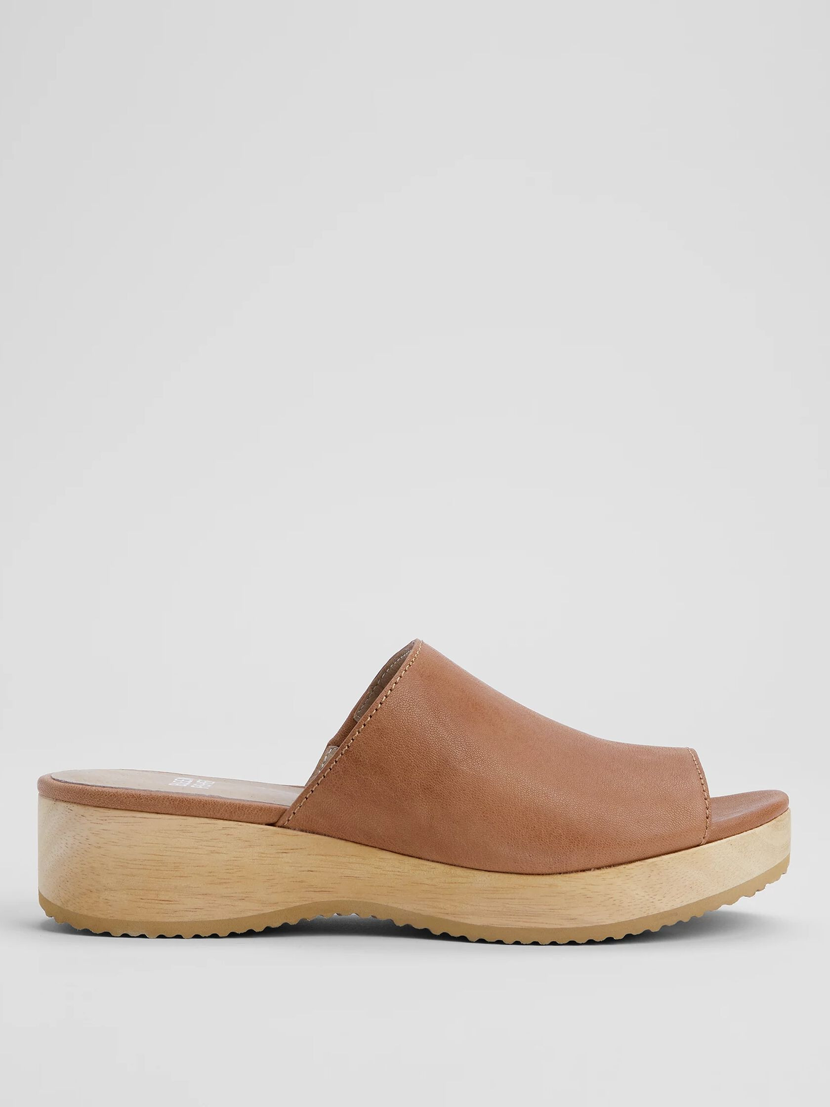 Novel Tumbled Leather Wedge Sandal | Eileen Fisher