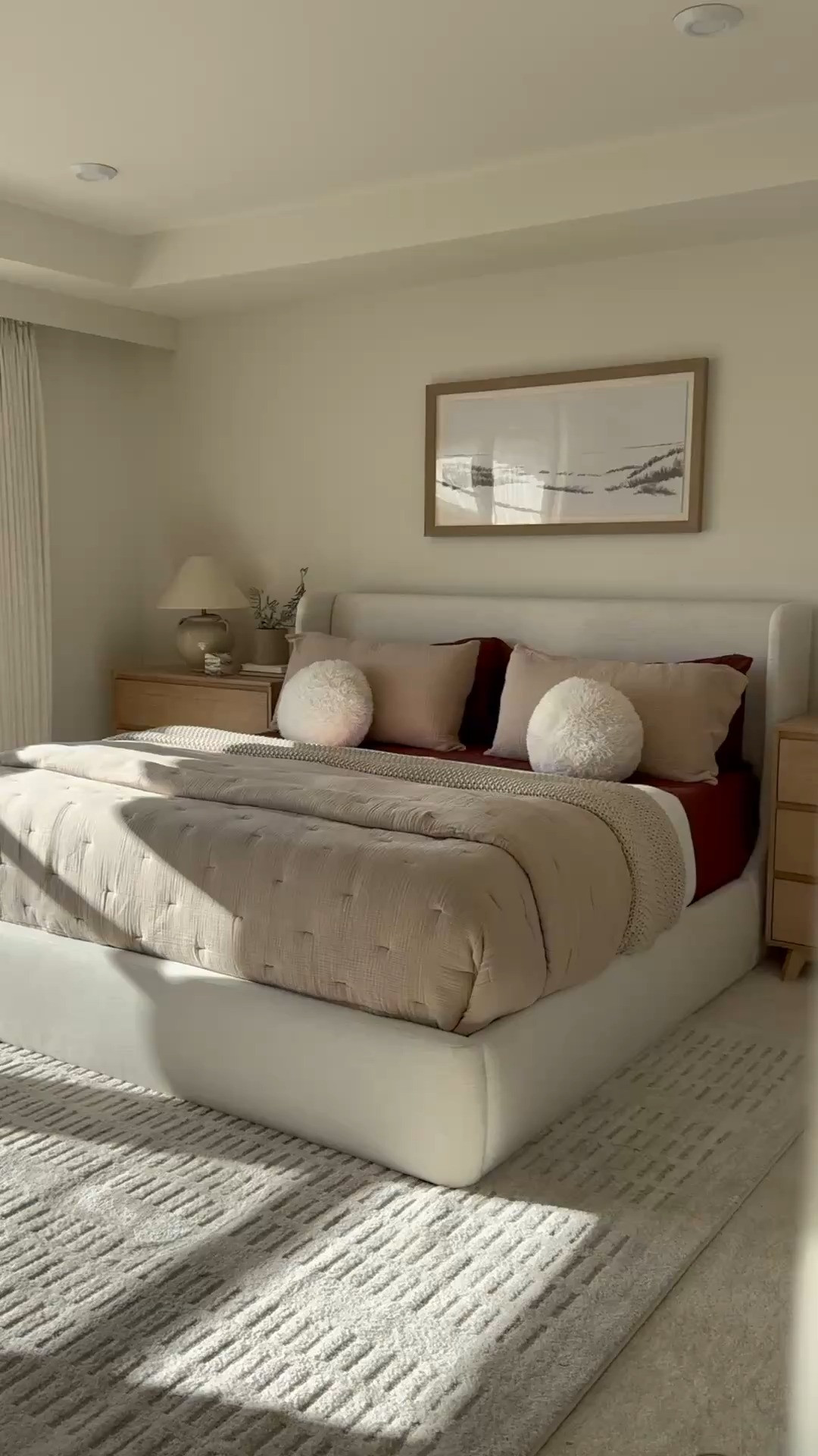 updating my bedding for a fresh new feel! I wanted a mix of neutral tones with a pop of rich burgundy and I am obssesed how its making the space so inviting and cozy! 

 

#LTKWatchNow #LTKHome #LTKSaleAlert