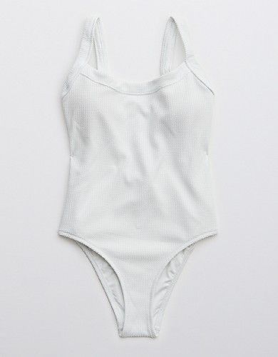 Aerie Waffle Scoop One Piece Swimsuit | American Eagle Outfitters (US & CA)