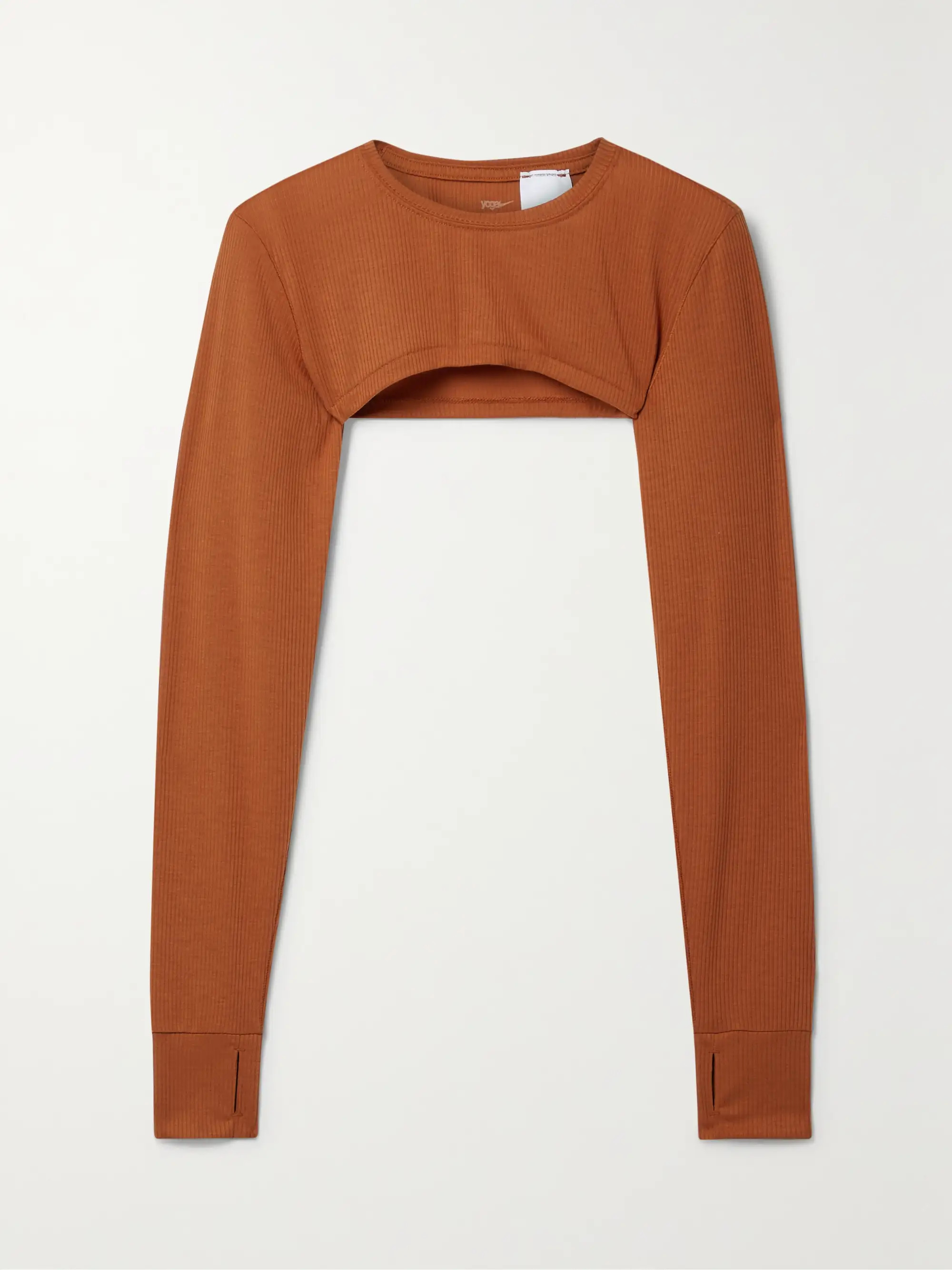 + NET SUSTAIN Yoga Luxe cropped ribbed recycled-jersey top | NET-A-PORTER (US)