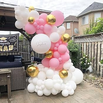 Pink Balloons 84 pcs Light Pink Balloons Garland Arch Kit 5 inch +12 inch +18 inch Pastel Pink Ba... | Amazon (US)